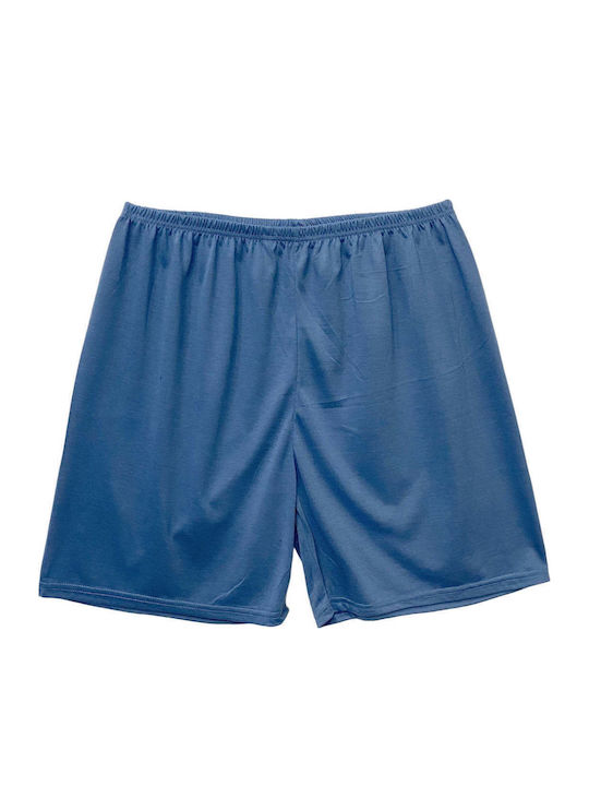 Ansin Sommer Herrenpyjama Baumwollene Blauer