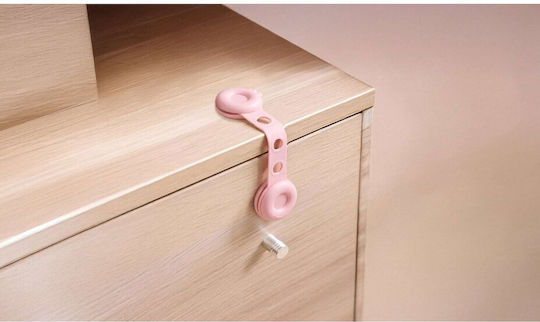 Thirard Cabinet & Drawer Lock Made of Plastic in Pink Colour 4.2x16.5x1.6cm