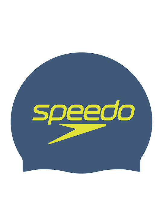 Speedo Printed Silicone Σκουφάκι Κολύμβησης Unisex Blu 8-0838517966-saf2