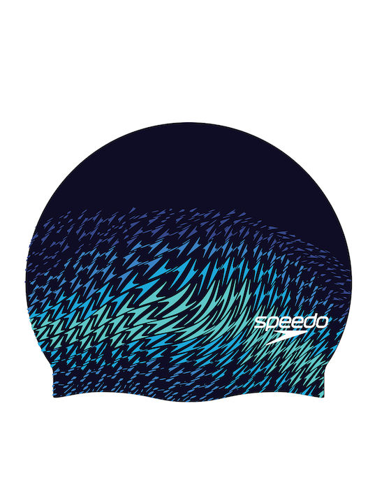 Speedo Printed Silicone Σκουφάκι Κολύμβησης Unisex Nvy 8-0838501529-saf2
