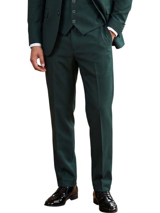 Men's Groom's Suit with Vest Green
