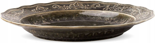 Verlo Shallow Oval Green Plate 37x28cm