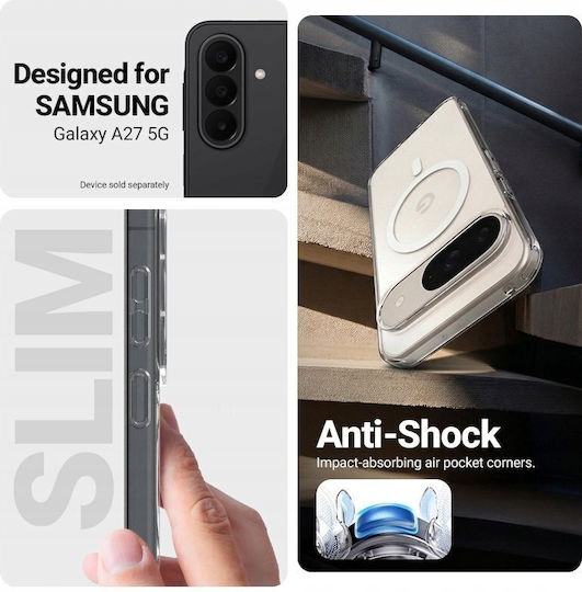 Crong Хибриден Прозрачен Магнитен Калъф Съвместим С Magsafe Samsung Галакси A27 5g
