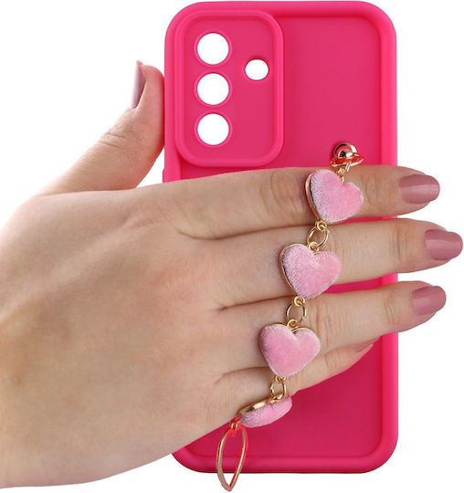 Volte-Tel Silicon TPU Strap Case Samsung A37 5G A376 6.7in Full Camera Protection Pink Pink Hearts Volte-Tel