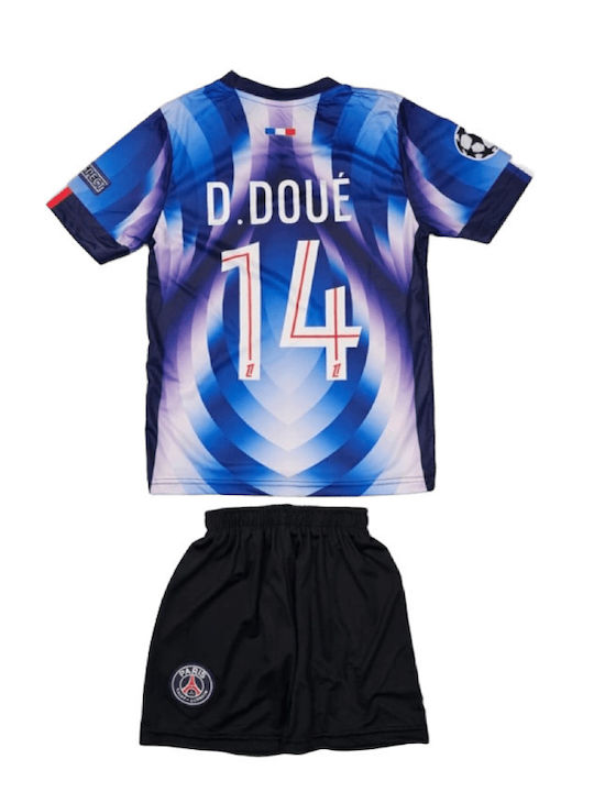 Set de Fotbal pentru Copii D.doué Psg Special Edition Mov-Albastru Balón De Oro Mov Albastru Unisex Copii Αβ174