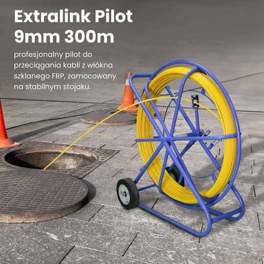 Extralink Pilot Cable Puller Pilot 9mm 300m Frp Fiberglass Diameter 9mm Length 300m Yellow