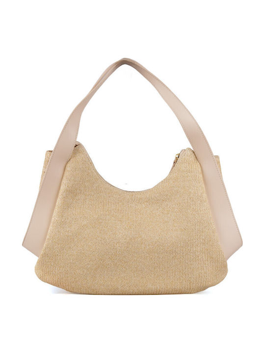 Rattanstasche Damen Schulter Beige