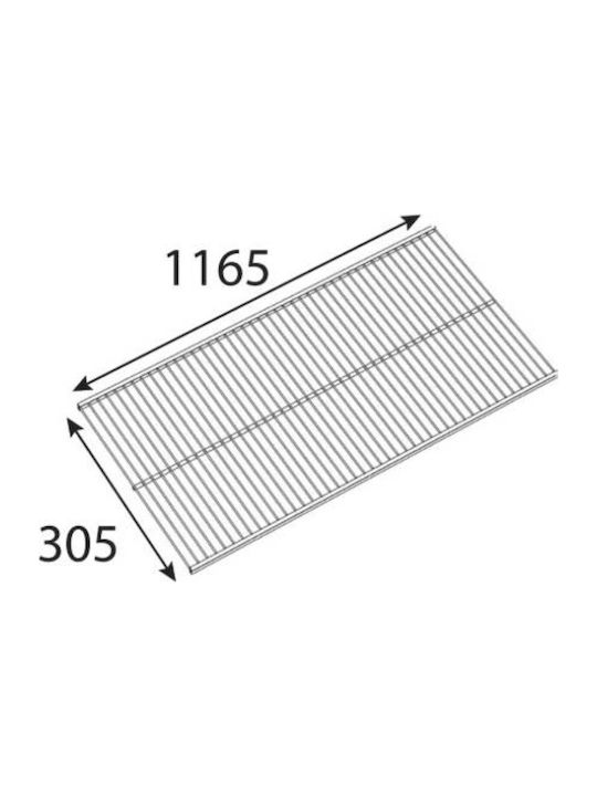 Ράφι Ντουλάπας από Μέταλλο 116.5x30.5cm Ράφι Ντουλάπας από Μέταλλο 116.5x30.5cm