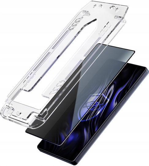 3mk Set 2 Anti-spy Tempered Glass Screen Protectors Galaxy S25 Applicator Transparent Black