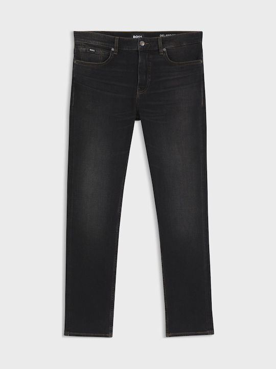 Herren Jeanshose Elastisches Slim Anwendung Schwarz