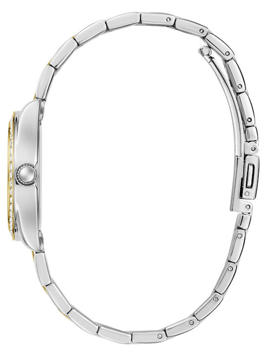 Guess Luna Womens Watch 30mm Battery Powered with Gold Metal Bracelet