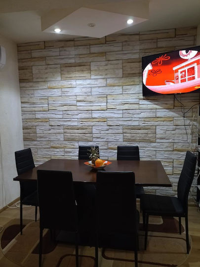 3D Стенен Панел От Стиропор С Лепило Сив 100x50x2см