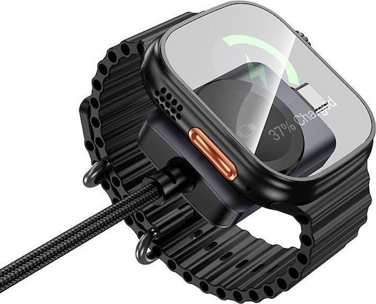 Hoco Usb C Zu Usb C Kabel Pd100w Drahtloses Laden Apple Watch 1 2 M Cw66 Schwarz