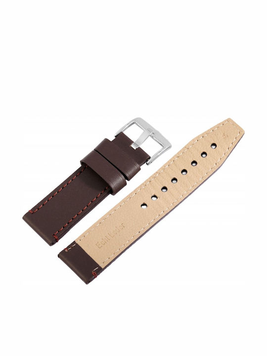 Steinmeister Δερμάτινο Λουράκι Καφέ 18mm