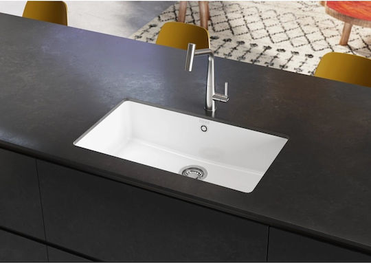 Franke Unterbau Porzellan Küchenspüle M74.5xΠ45.4cm Weiße