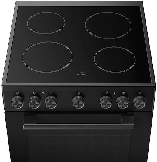 Midea Herd 70l mit Keramik Kochfeld P60cm Schwarz