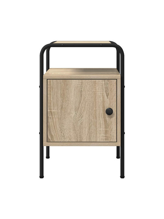 Nachttisch Holz mit Metallfüßen Beige 35x36.5x56cm
