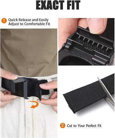 Hyperblack Curea Bărbați De Tip Militar Molle Rezistentă Nylon Tactical K901 Gri