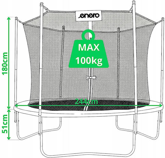 Enero Outdoor Trampoline Diameter 244cm With Protective Net