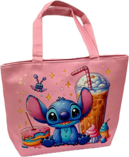 Kinder Lunchtasche Handtasche Rosa Stitch 23x10x33cm