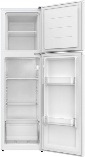 Crown Frigider cu Ușă Dublă 157lt Înălțime147.8xLățime44.4xAdâncime49.6εκ. Alb DF154WH