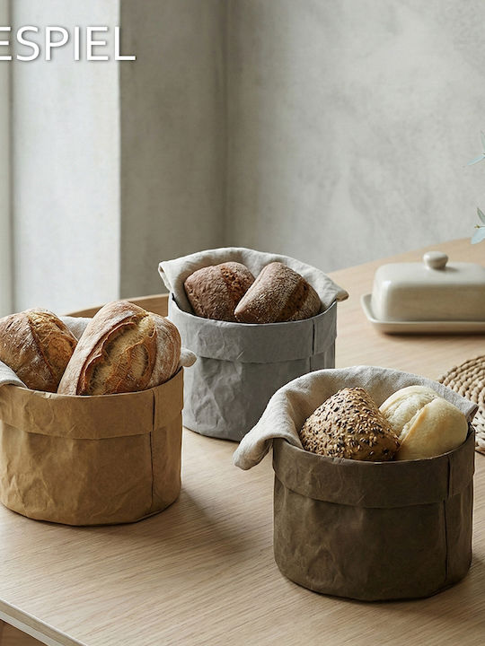 Espiel Fabric Bread Box Grey 18x18x12cm