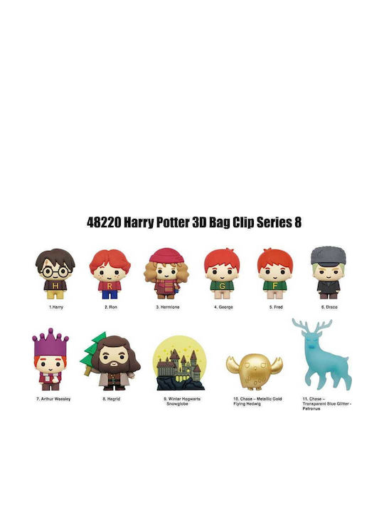 Harry Potter 3d Pvc Bag Clips Series 8 Display 24
