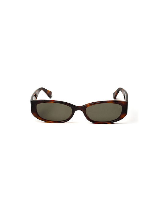 AV Sunglasses Noemie Unisex Sonnenbrillen mit Braun Horn umrandetem Rahmen und Braunen Gläsern