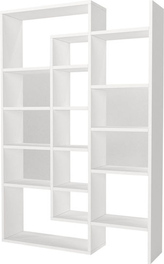 Bibliotecă Geo Whitespace Alb 94.2x22x139.5 cm
