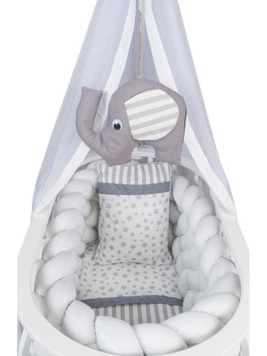 SteweHome Weißes Babybett mit Matratze