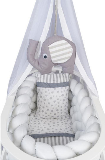 SteweHome Weißes Babybett mit Matratze