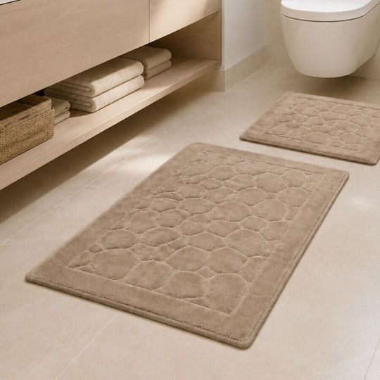 Tropik Home Set Covoare De Baie Din Bumbac LJD27744 Maro 2 Bucăți