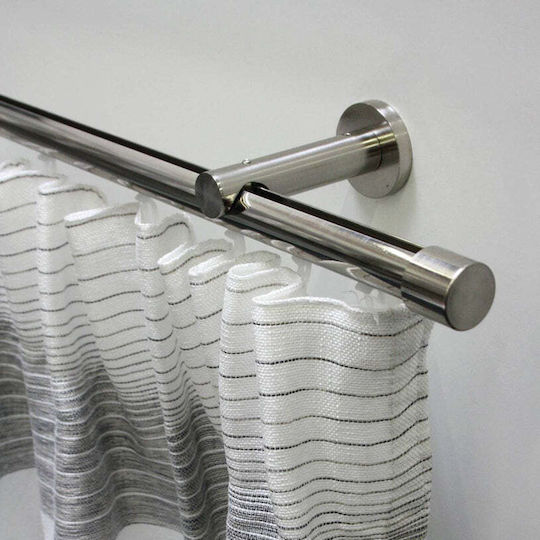 Gardinia Șină pentru perdele simplă metalică în culoare gri 220 cm Gardinia Șină pentru perdele simplă metalică în culoare gri 220 cm