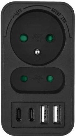 LTC Πολύπριζο με USB-A και 2 USB-C