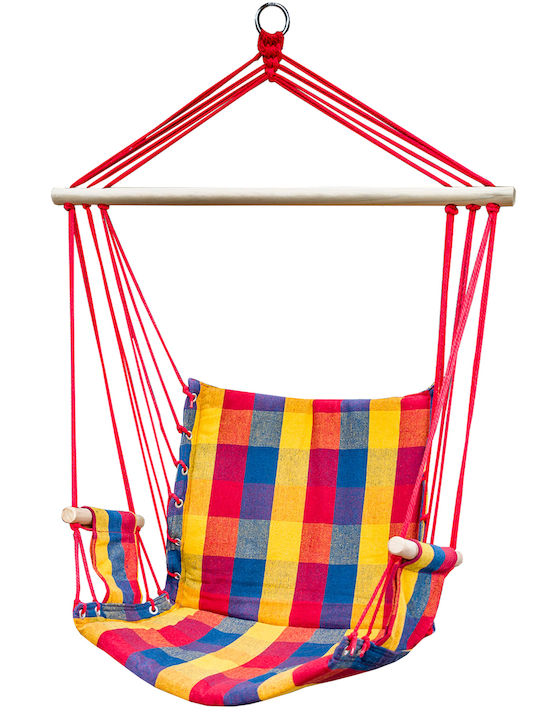 Brazilian Hammock Chair Fabric with Stand Multicolour 60x55cm