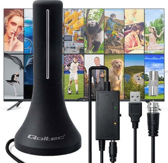 Qoltec Qoltec Indoor TV Antenna (Does Not Require Power) Transparent