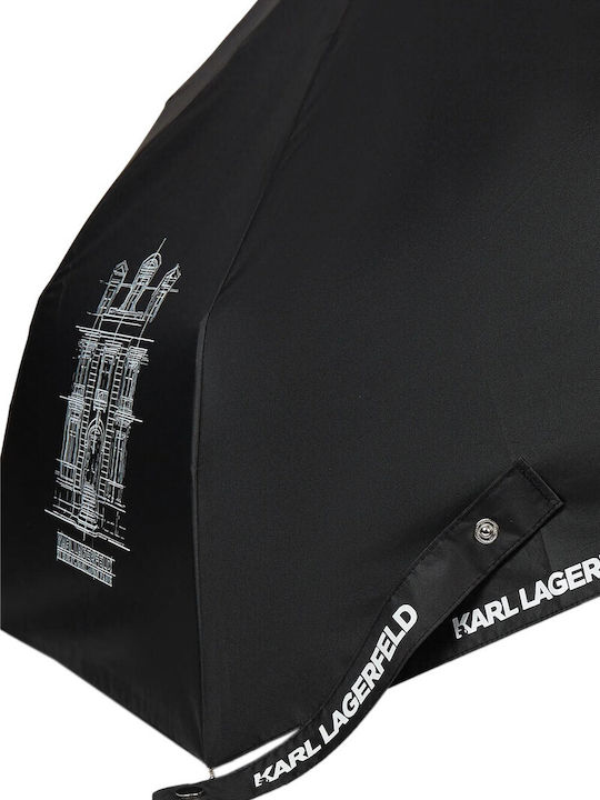 Karl Lagerfeld Compact Black Umbrella