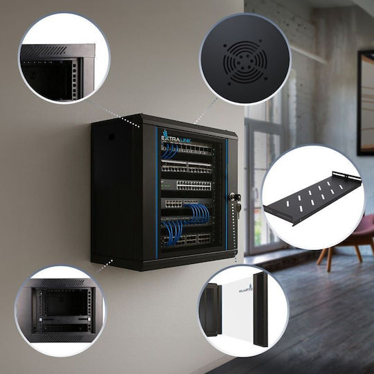 Western Digital Wandmontierte Rack-Schränke 12U Schwarze RACKMOUNT