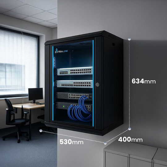 Western Digital Wandmontierte Rack-Schränke 12U Schwarze RACKMOUNT