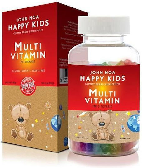 John Noa Happy Kids MultiVitamin Multivitamin mit verschiedenen Geschmacksrichtungen 180 Gummibärchen