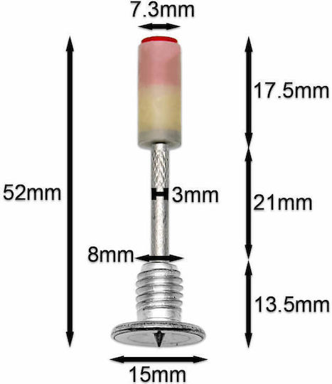 Nägel Beton Nagelstift Hand Gewinde M8 52mm X 7.3mm 200 Stück Oem