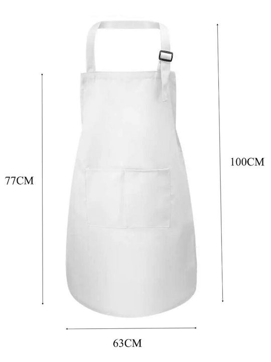 Professional Work Apron for Nail Technicians & Beauty Experts One Size White