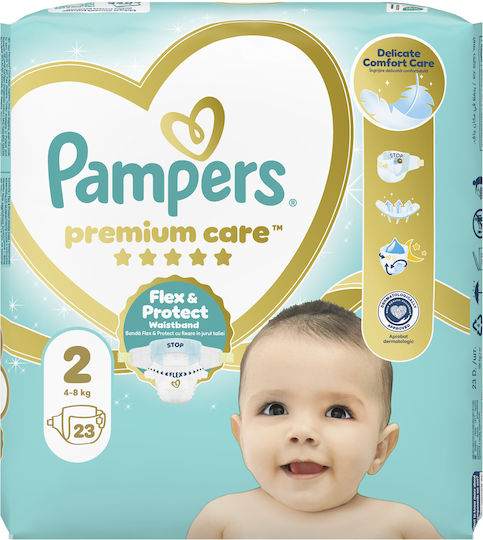Pampers Πάνες με Αυτοκόλλητο Premium Care No. 2 για 4-8kg 23τμχ