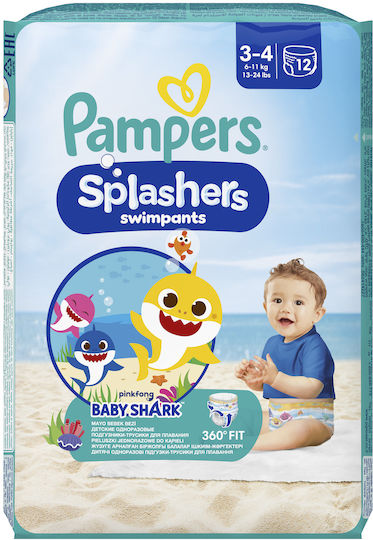 Pampers Scutece de înot Splashers Nr. 3 pentru 6-11kg 12buc