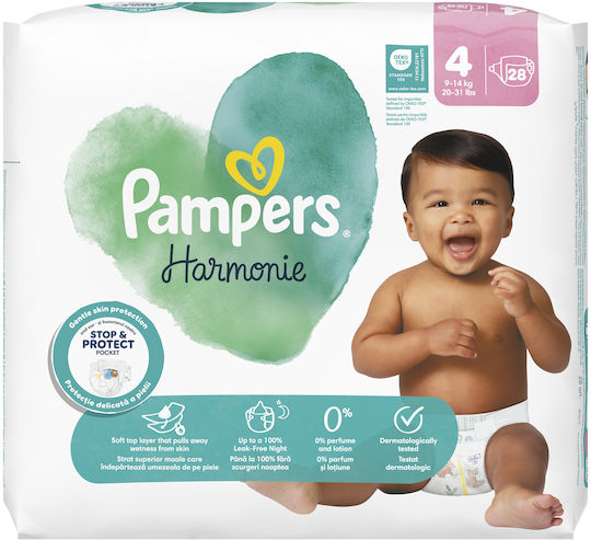 Pampers Памперси с лента Harmonie № 4 за 9-14kg 28бр