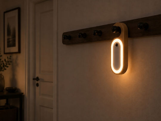 Verk Group Rechargeable LED Night Light with Battery Power and Motion Sensor