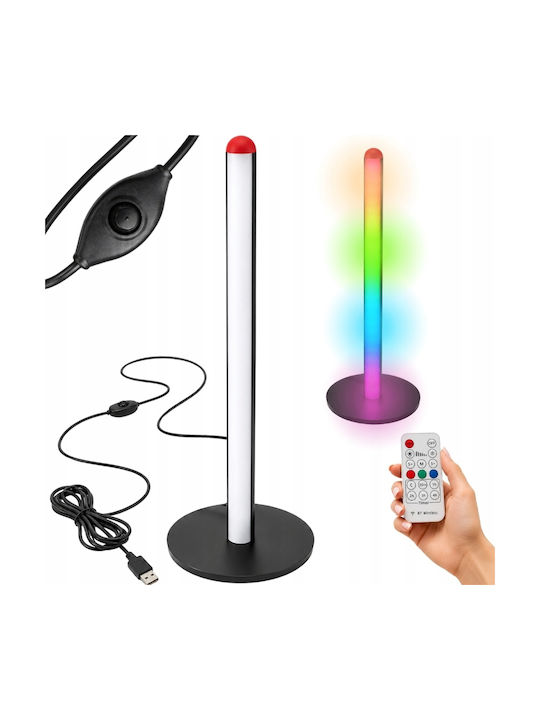Verk Group Lampadar LED de podea Î50xL1.5cm cu lumină RGB Negru
