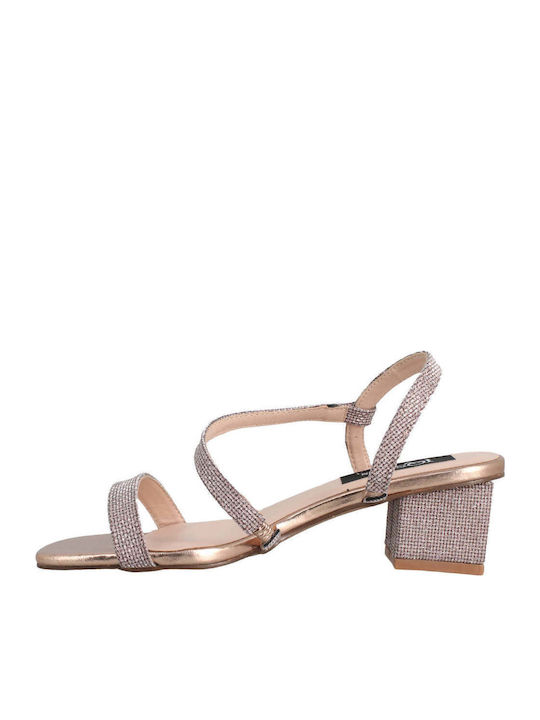 Y5676 Sandale cu strasuri Bronze