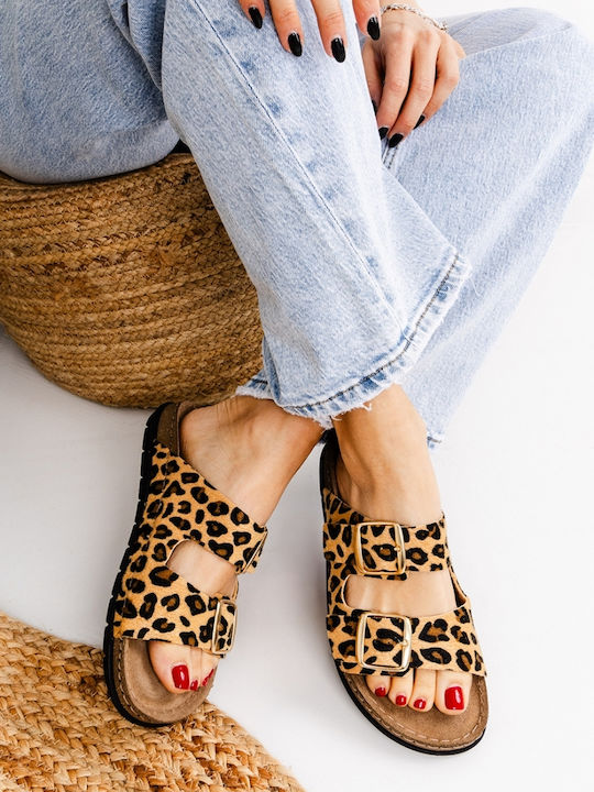 Sandale Casual Damă Leopard de Piele