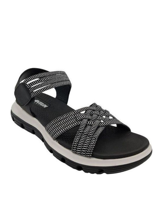 Damen Flache Sandalen Schwarz